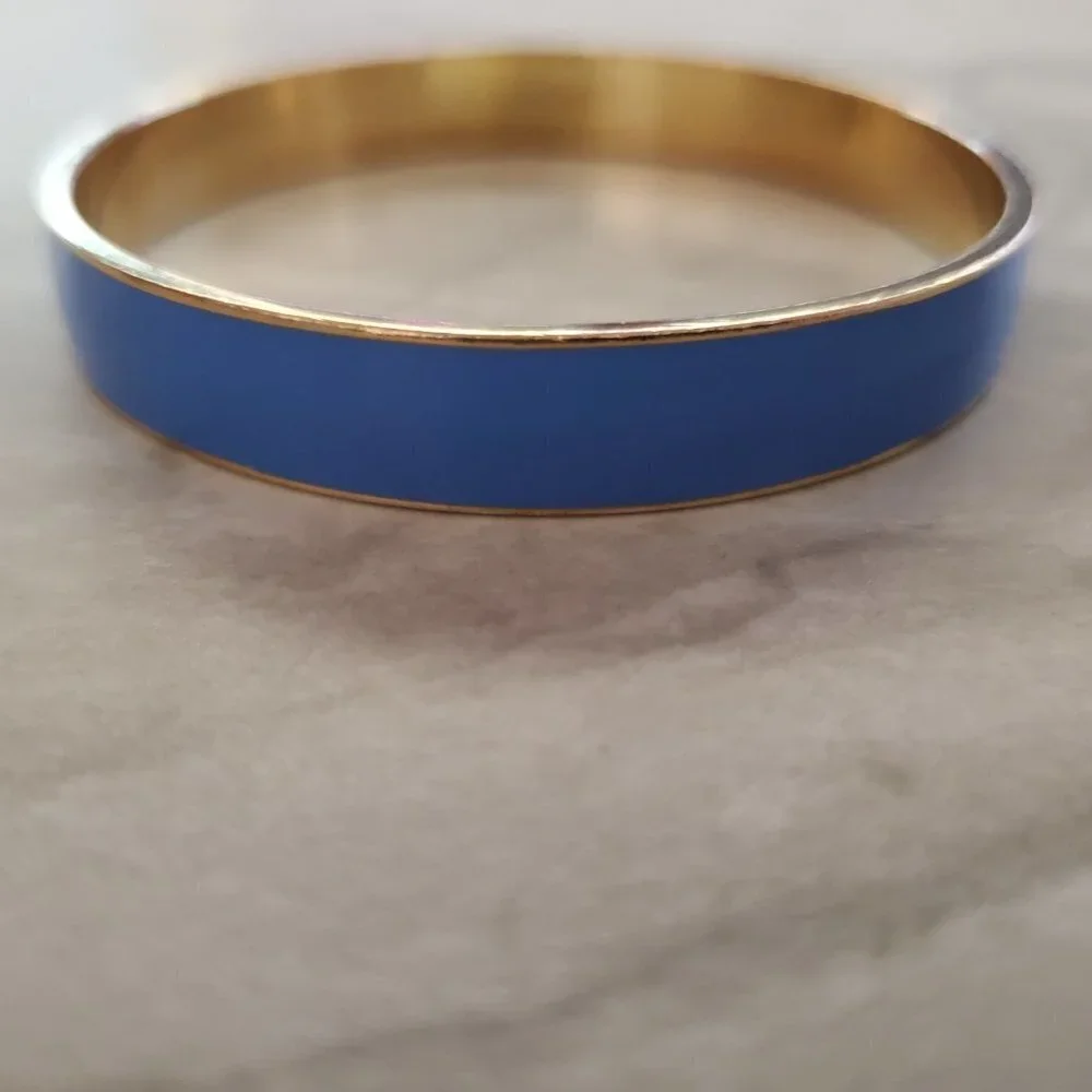 💙 Vintage Y2k 00s 2000's J. Crew Bright Spring blue Skinny Bangle 💙 - Picture 3 of 9